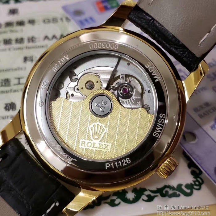 ROLEX勞力士 2019新款 切利尼雕花新款 18k電鍍黃金耐磨表殼 高端男士腕表  wssb4038